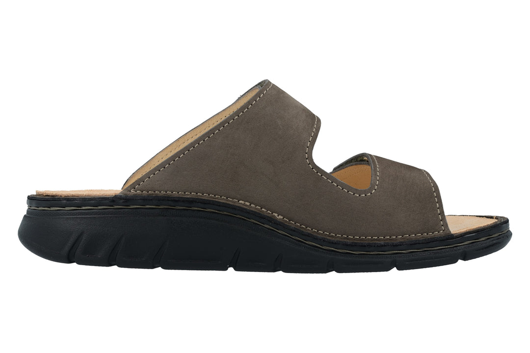 Finn Comfort Rab Men’s Sandal With Dual Adjustable Straps, Removable Footbed, And Flexible Hand-Stitched Pu Sole. Suitable For Bunion, Heel And Arch Pain (Elephant Grey)