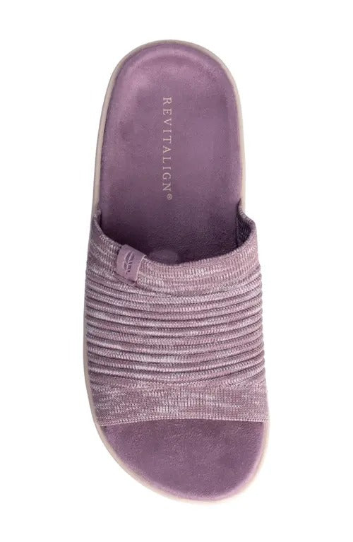 Revitalign Vanessa Women’s Slide Sandals with Molded Memory Foam Footbed, Ortho-Stretch 3D Knit Upper & Full Contact Comfort® Orthotic Support