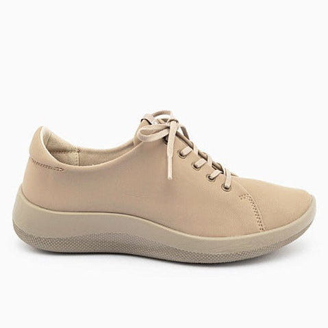 Arcopedico Daintree Women’s Travel Sneakers, Lightweight Anti-Viral PU Outsole, Hybrid-Air Removable Insoles, Twin Arch Support, Machine Washable & Eco-Friendly Lytech Upper (Taupe)