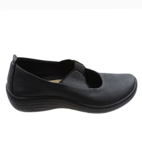 Arcopedico Itatiaia Slip-On Shoes With Recycled Vegan Lytech Upper, Elastic Goring For Easy Slip On/Off, and Soft Flexible Fit For Bunions, Hammertoes & Hard-To-Fit Feet. Machine Washable & Eco-Friendly Lytech Upper (Gold)