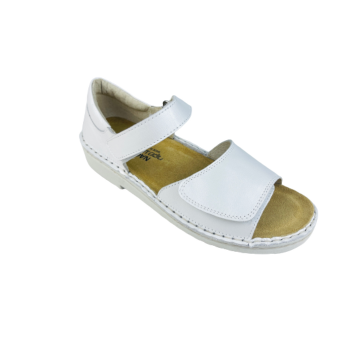 Naot Svetlana Women’s Leather Sandal with Heel Counter, Adjustable Straps, and Cushioned Footbed (White Pearl)