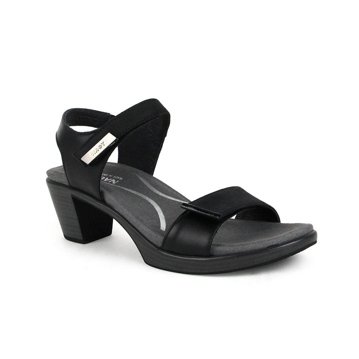 Naot Intact Women’s Multi-Strap Leather Dress Sandal with Adjustable Fit, Slip-Resistant Sole, and Cushioned Footbed (Black)