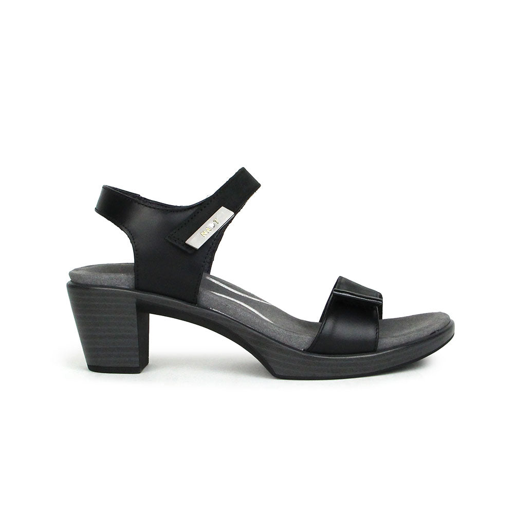 Naot Intact Women’s Multi-Strap Leather Dress Sandal with Adjustable Fit, Slip-Resistant Sole, and Cushioned Footbed (Black)