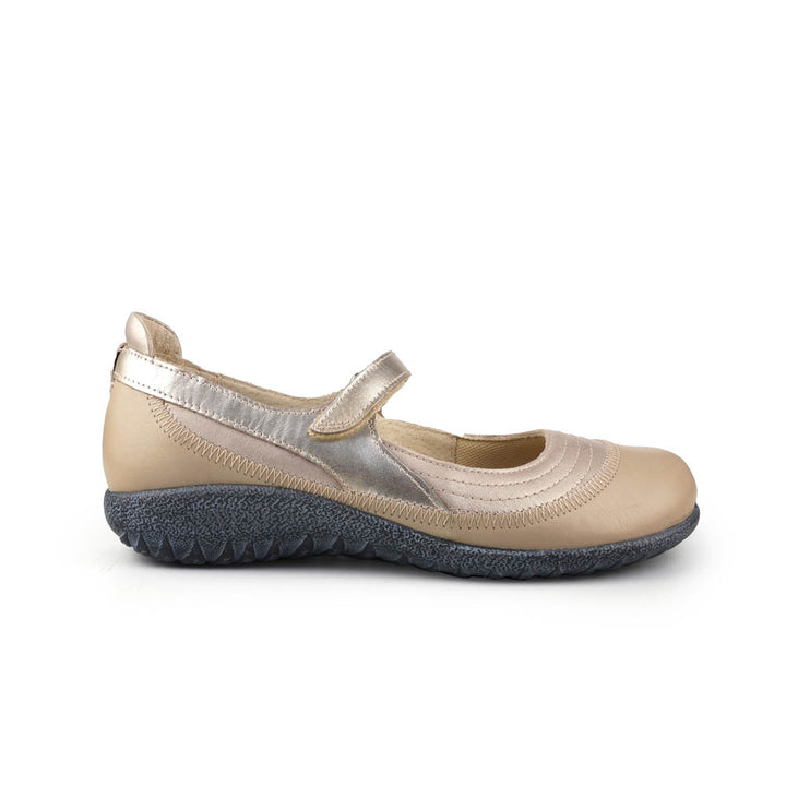 Naot Kirei Women’s Leather Mary Jane Shoe with Ergonomic Arch Support, Removable Insole and Cushioned Footbed (Brown)