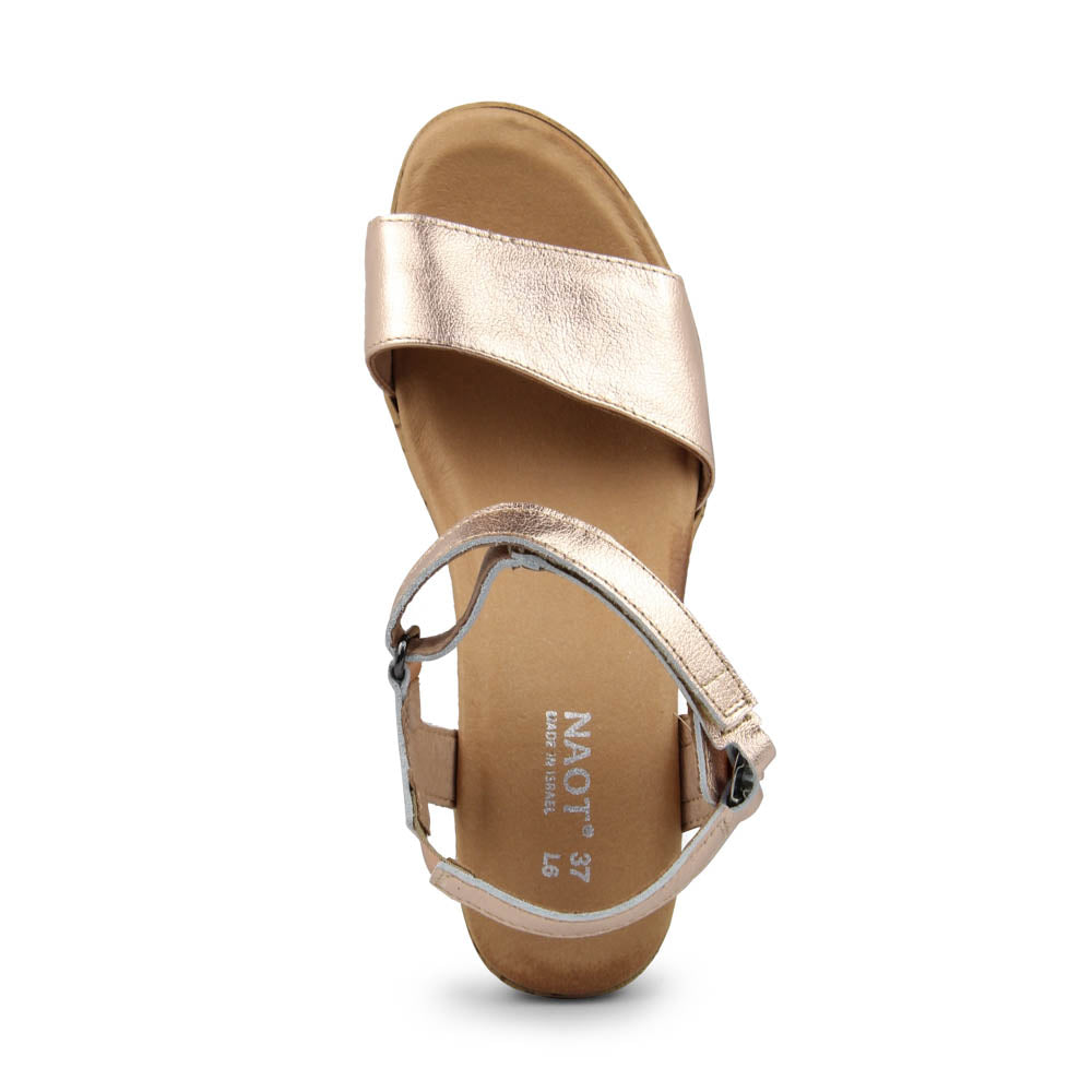 Naot Pier Women’s Wedge Leather Sandal with Adjustable Straps, Padded Leather Lining, and Anatomic Cork & Latex Footbed (Black)