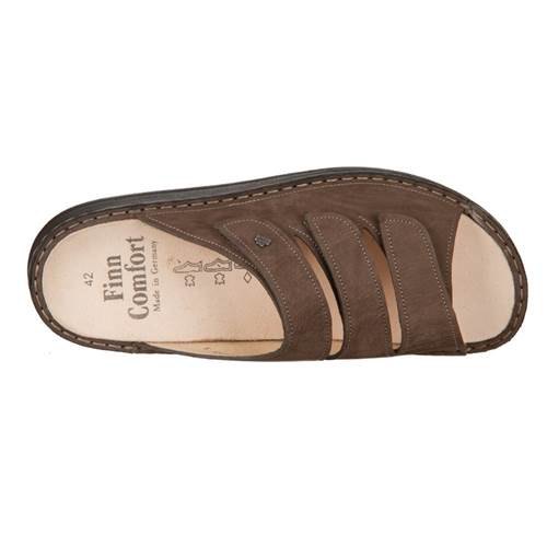 Finn Comfort Korfu Slip-On Leather Sandals With Three-Way Adjustable Velcro Straps, Removable Arch Support Insoles, And Shock Absorbing Footbed. Suitable For Bunion, Heel And Arch Pain (White)